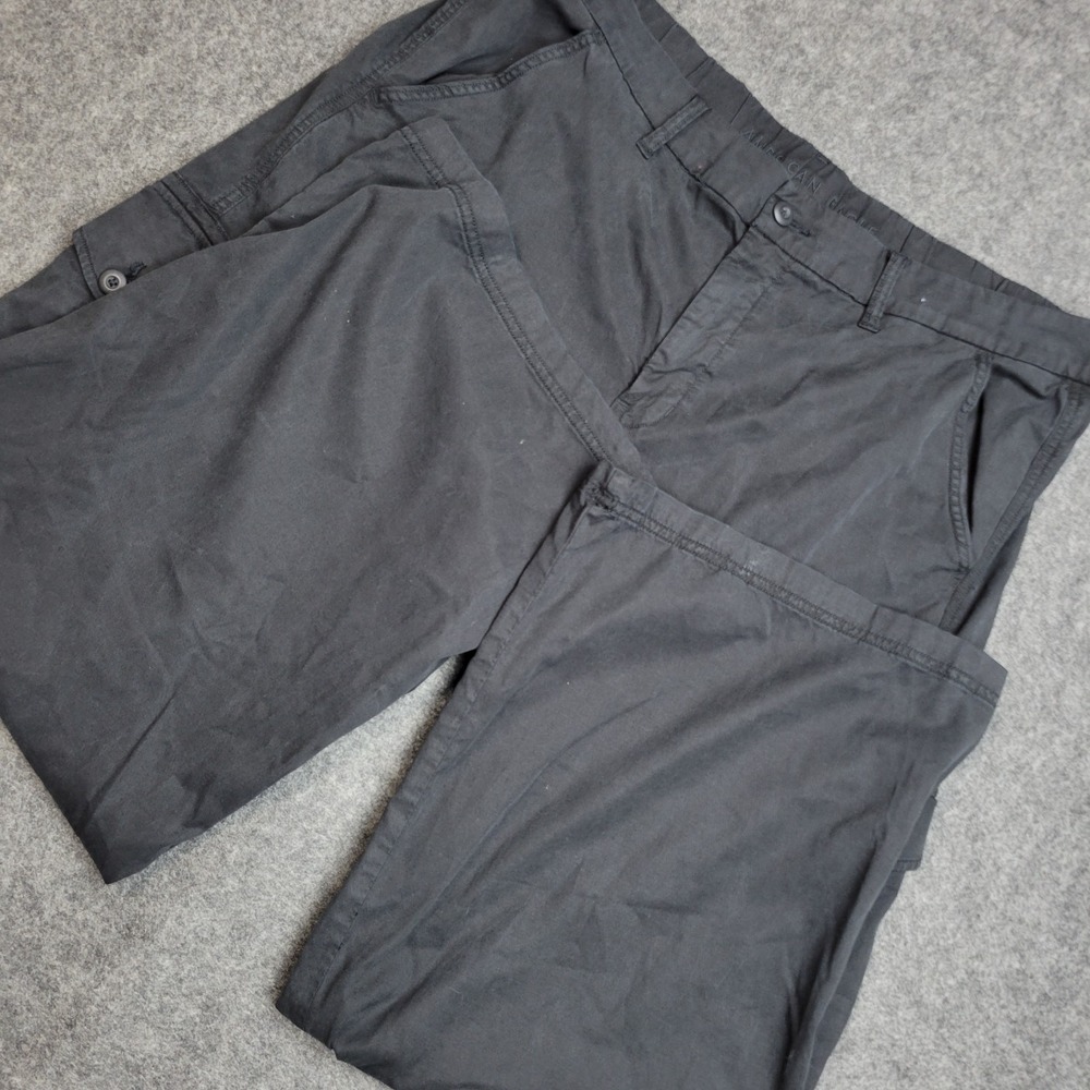 American Eagle Pants Womens 18R Black Baggy Mid Rise Utility Pocket Wide Leg